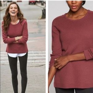 ATHLETA Honeycomb Thermal Sweater in Brick Red